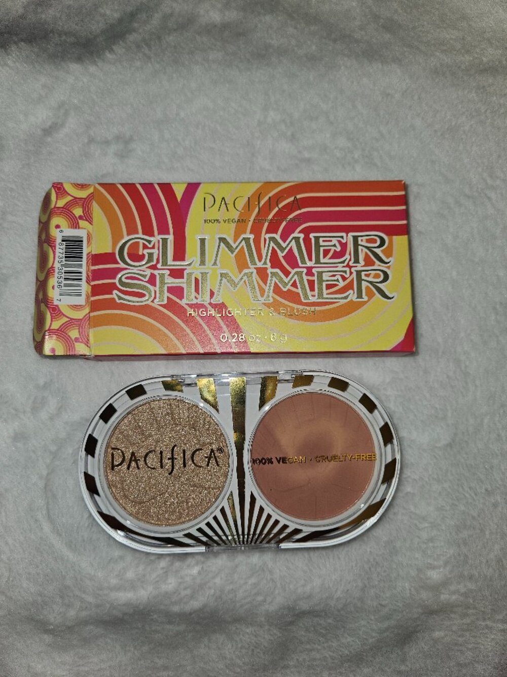 NWT NIB Pacifica Glimmer Shimmer Highlighter & Blush Duo